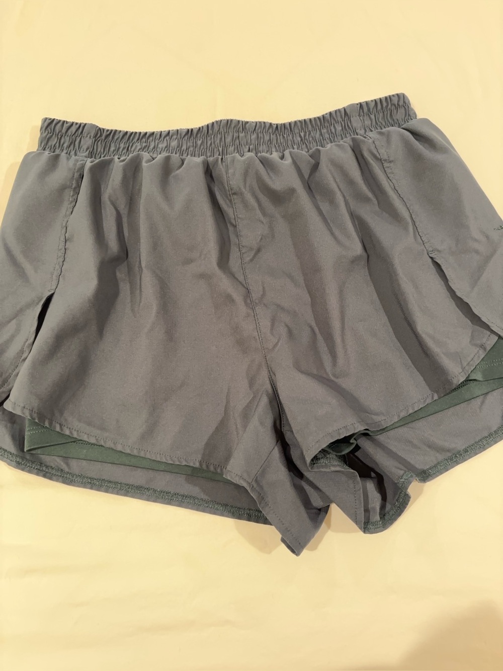 Girlfriend Collective DARK GREEN Double-Layer Athletic Shorts
